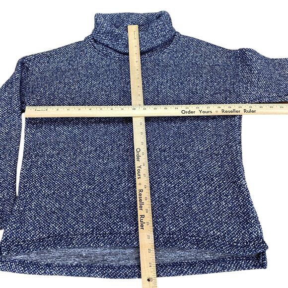 Columbia Sweater Womens XL Blue Knit Polyester Long Sleeve High Low Turtleneck - Picture 3 of 10